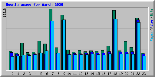 Hourly usage for March 2026