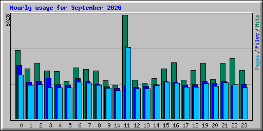 Hourly usage for September 2026